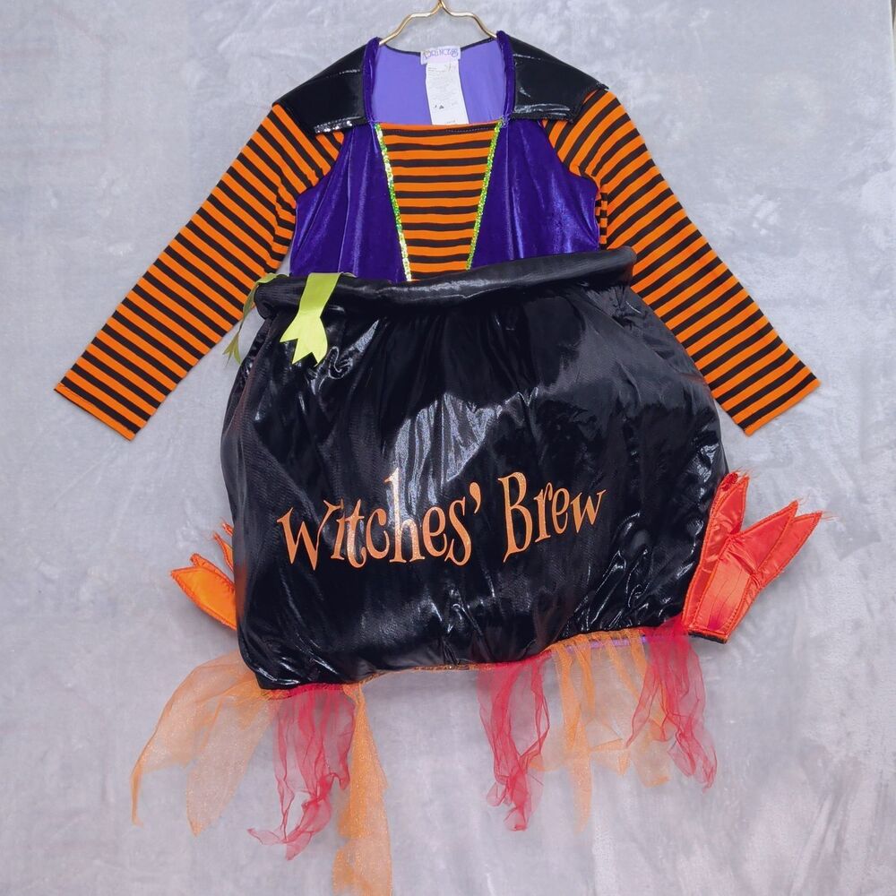 PRINCESS PARADISE Cauldron Witch Halloween Costume Girls Size L (10) Frog Dress